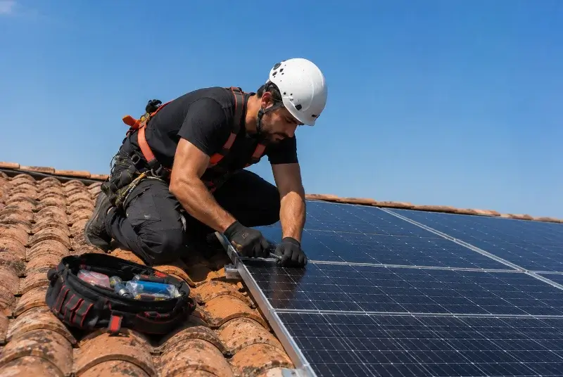 Maintenance et monitoring de panneaux solaires à Mendionde