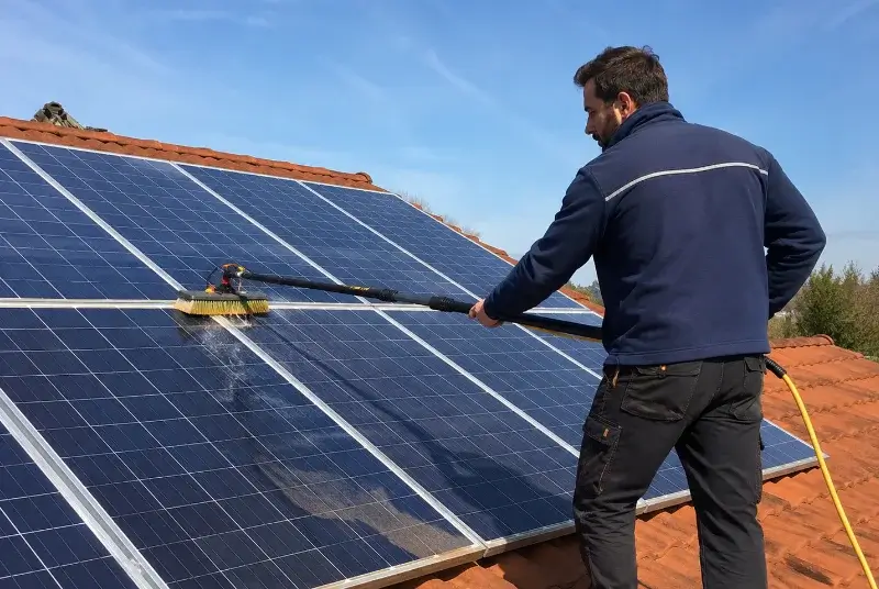 Nettoyage et entretien de panneaux solaires à Mendionde